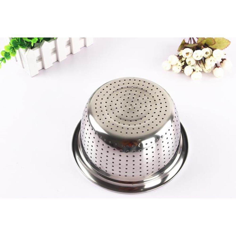 Thicken Stainless Steel Rice Washer Drain Basket for Kitchen Vegetables Washing Storage