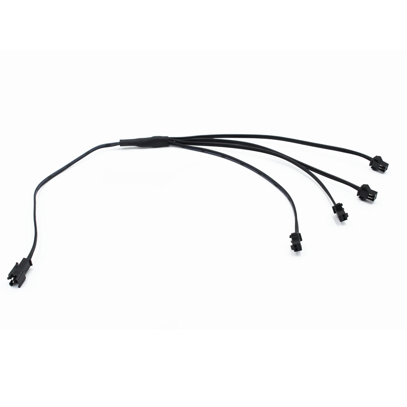2/3/4/5 Way In 1 Splitter Cable 1 To 2/3/4/5 Connector For EL Wire Electroluminescent Light Conected With Inverter: 1 To 4