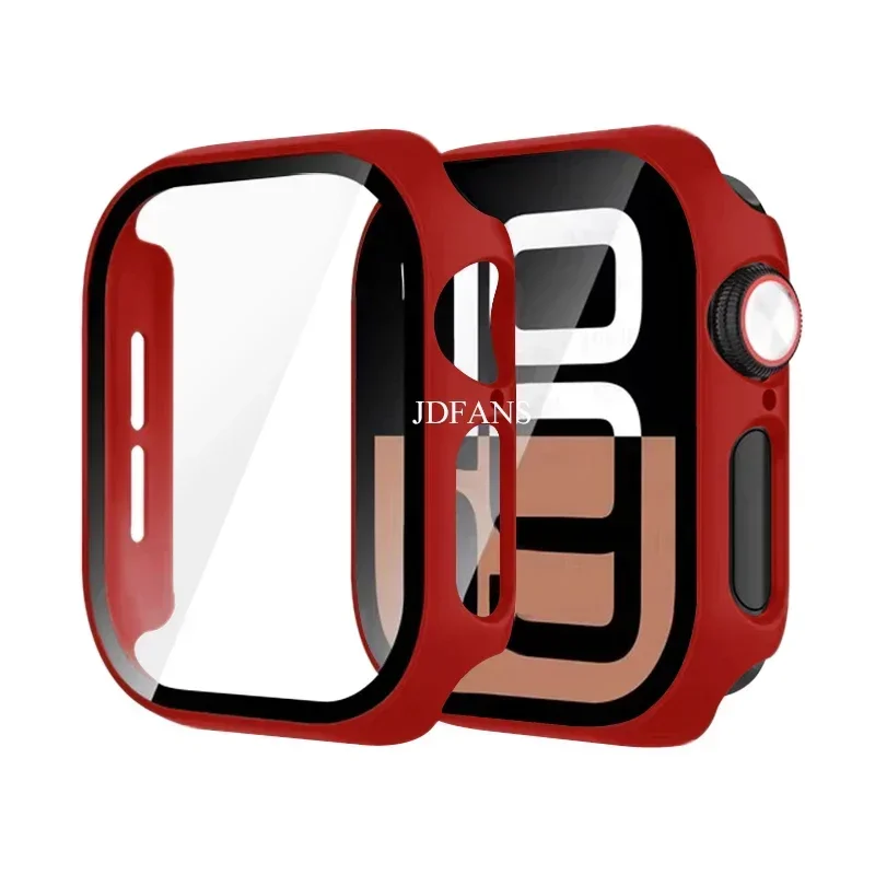 Glass+PC Case For Apple Watch S10 46MM 42MM Accessories HD Tempered Screen Protector Hard Bumper iWatch Series 10 Cover 42 46 mm