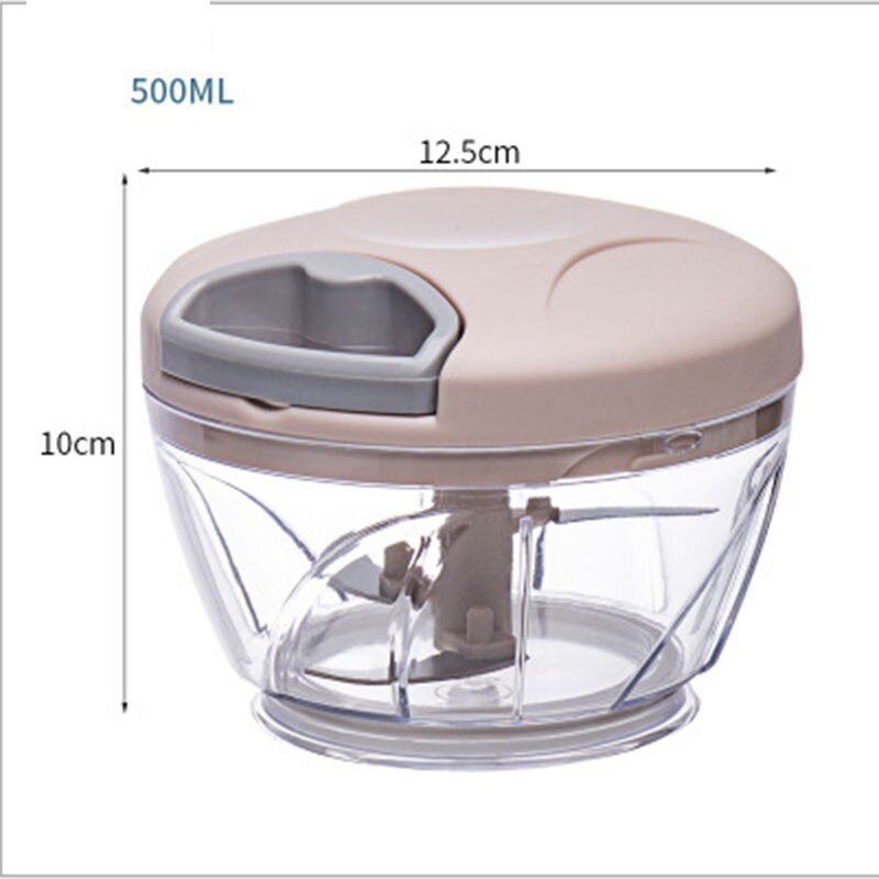 Manual Food Chopper Food Processor Vegetable Fruits Meat Cutter Shredder Garlic Onion Chopper Gadgets for Men Kitchen Gadgets: Pink S