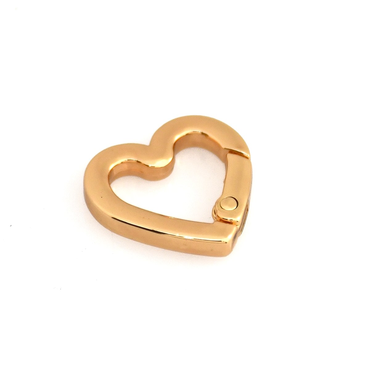 1pcs Metal Heart Shape Ring Openable Keyring Leather Craft Bag Belt Strap Buckle Trigger Snap Clasp Clip Connector Accessory: 3# / Gold