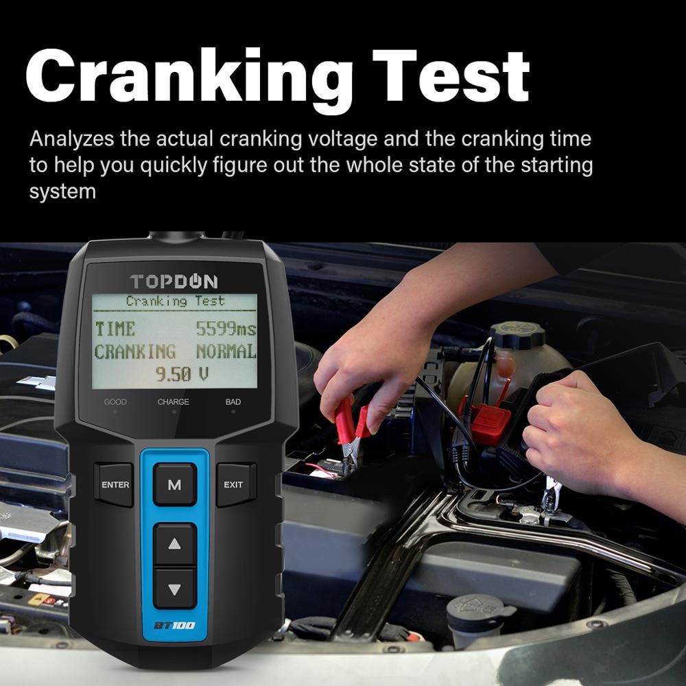 FOXWELL BT100 Pro Car Battery Tester 12V Automotive, 100-1100CCA