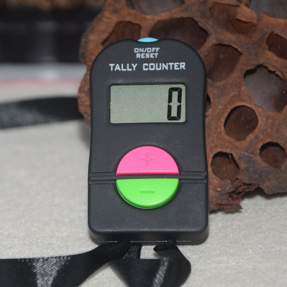 Digital LCD Screen Mini Manual Portable Electronic Counter Add Subtract For Golf Sports Calculator Sound