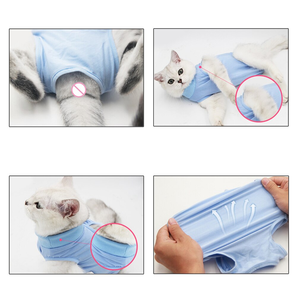 Pet Cat Recovery Suit Medicine Prevent After Surgery Wear Anti Pet Licking Wounds Healing Clothes Sterilization Care Cleaning