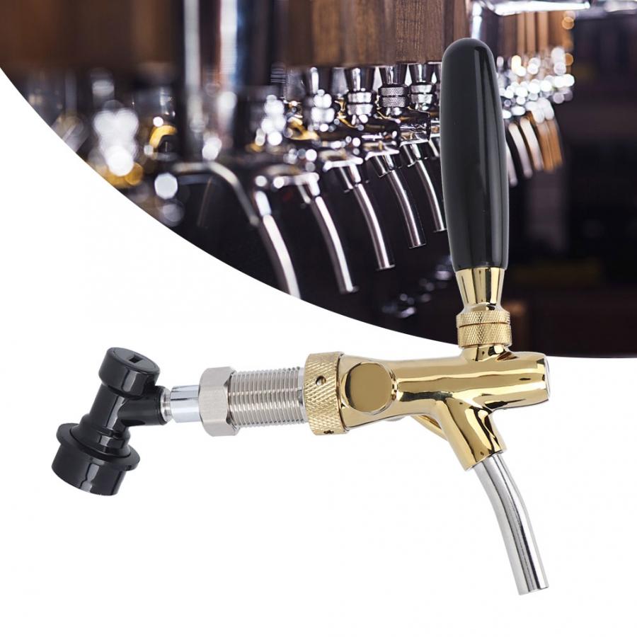 Stainless Steel Adjustable Beer Faucet Tap with Ball Lock for Homebrew Barrel Wine Beverage Home Brew Beer Brewing Faucets