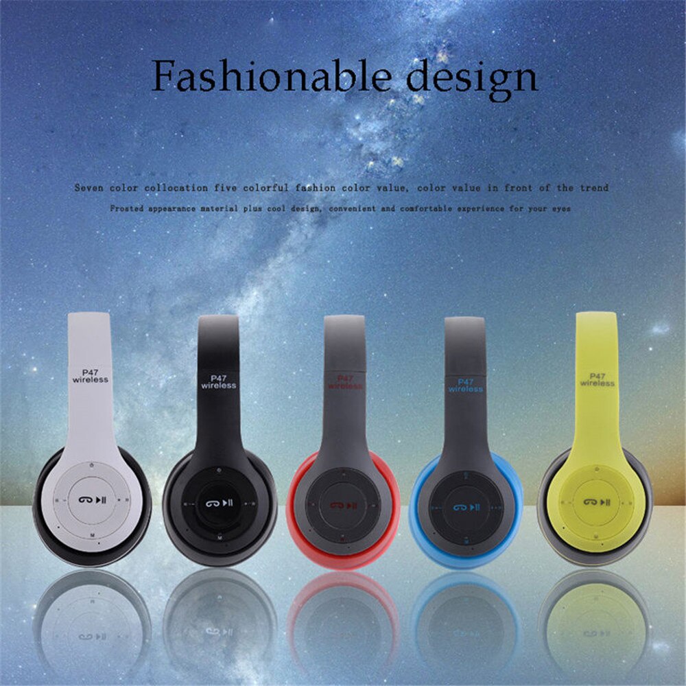 Auriculares inalámbricos con Bluetooth 5,0, cascos estéreo para música, casco auriculares plegables para videojuegos, teléfono, PC, tableta, , novedad