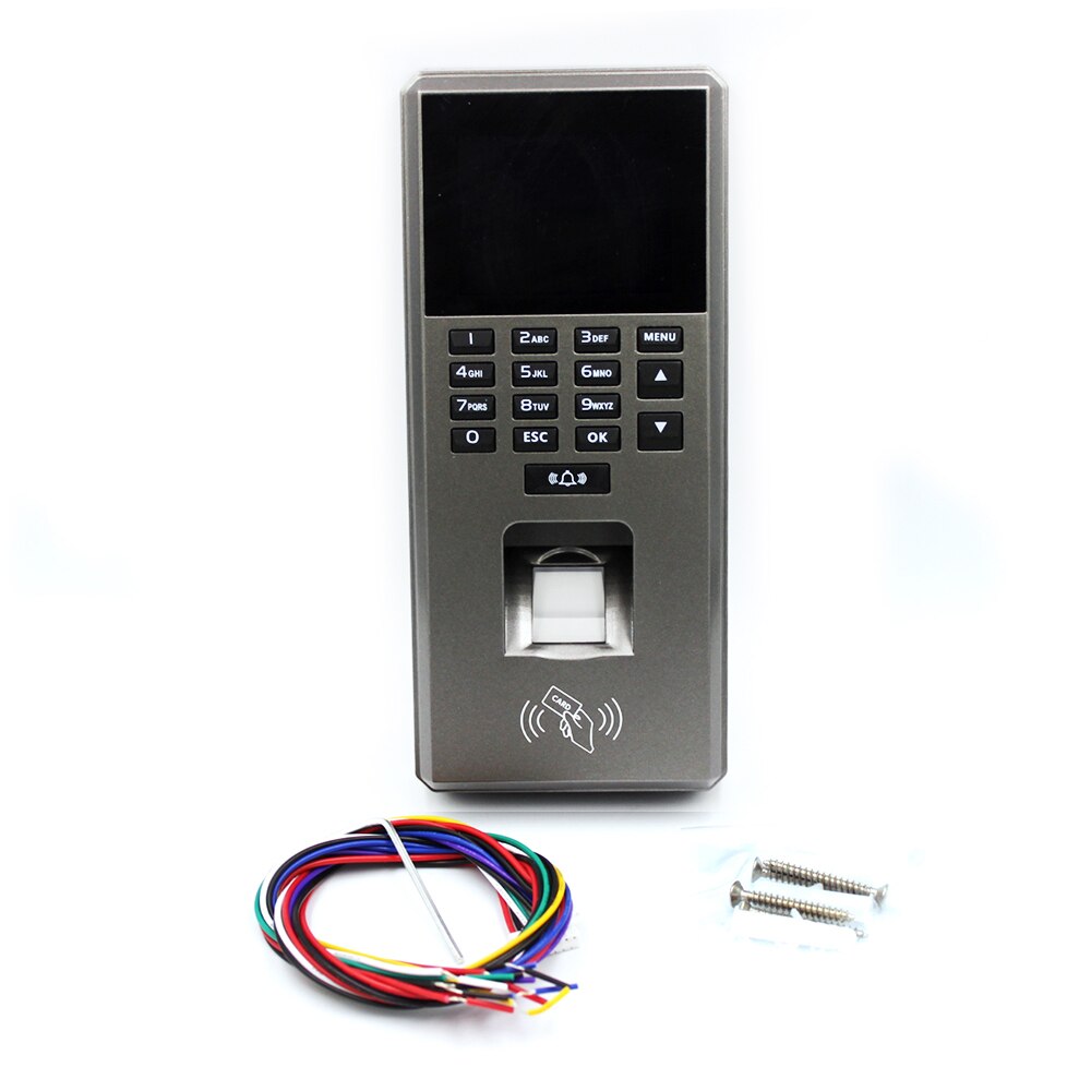 125Khz RFID 2.4 inch Reader Fingerprint Scanner Access Control Keypad USB Biometric System Door Lock Access Control