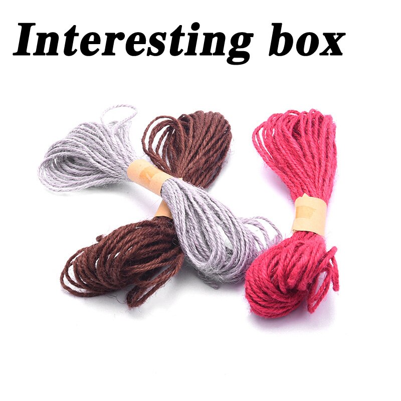 Color hemp rope 10mm rope hand-woven vase photo wall tag packaging bundle diy thickness wire rope