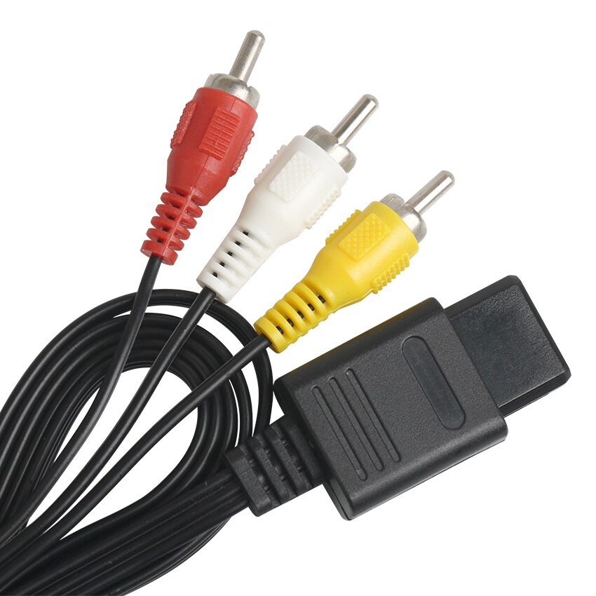 10pcs 1.8M 6FT AV TV RCA Video Cord Cable for Game Cube/for SNES GameCube/for N64 64 Game Cable Lowest Price
