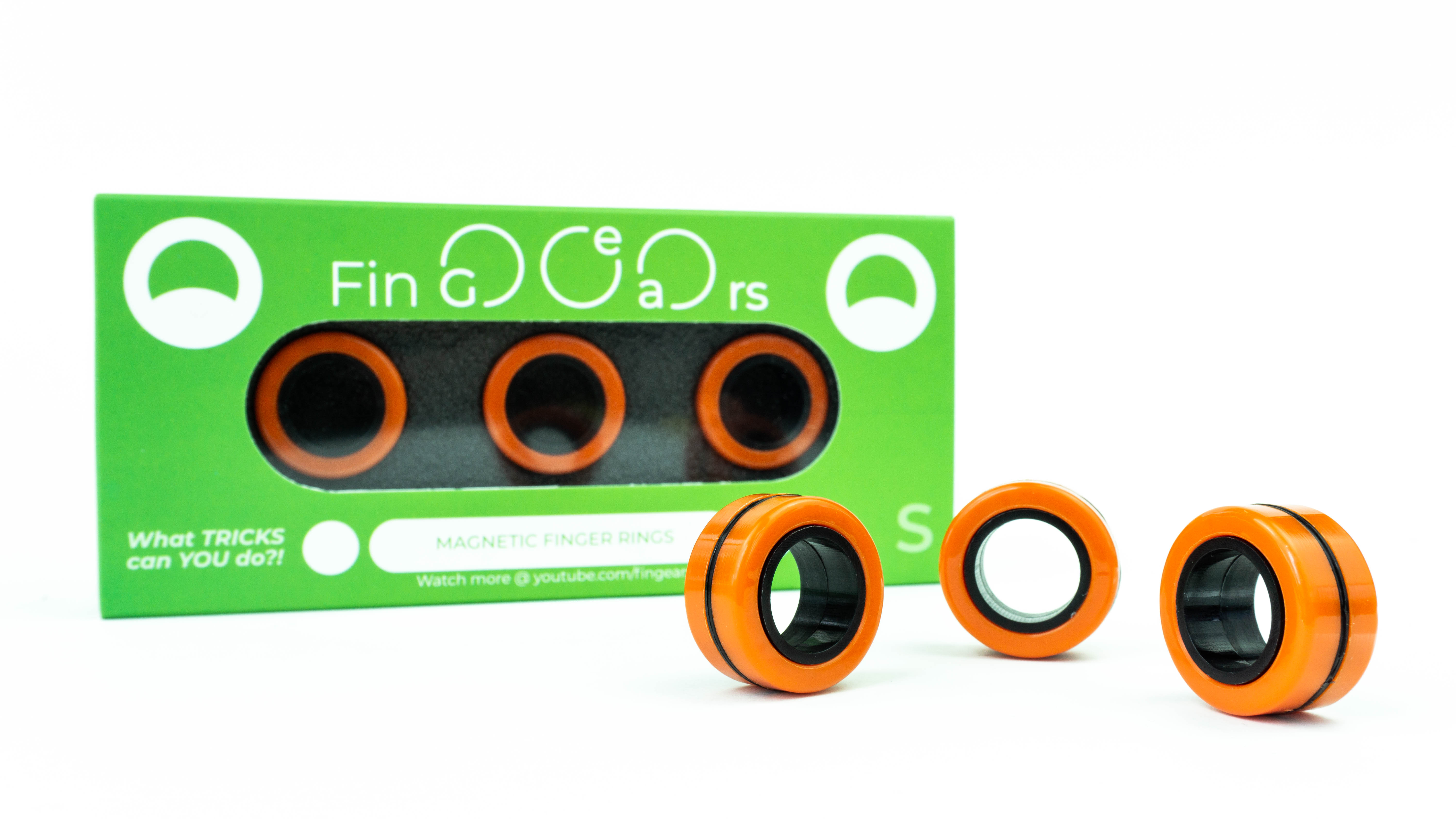 ORIGINALES Fingears Magnetic Finger Ring Talla S: Orange/Black