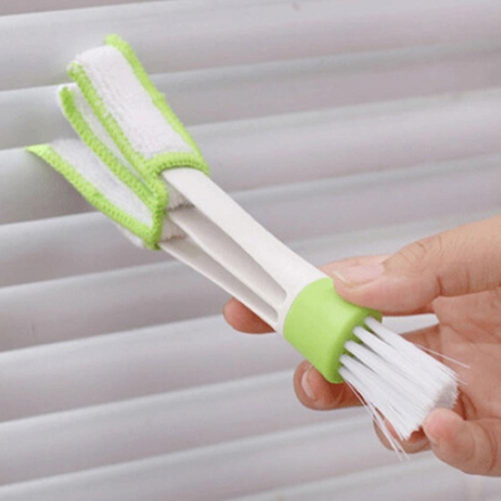 Portable Keyboard Dust Air-Condition Cleaner Computer Clean Tool Blinds Dirt Duster Brush Dual Head Useful Clean Brush For Home