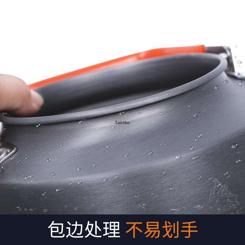 1.1L e 1.6L in lega di alluminio bollitore da esterno campo teiera campeggio esterno teiera caffettiera portatile fornello con manico