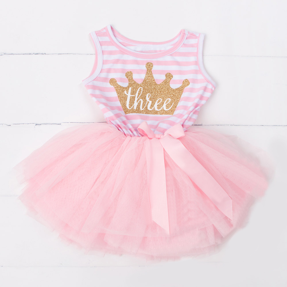 Baby Mädchen 1 Jahr Geburtstag Kleid Weste Streifen Kleid lässig Outfit 1st 2nd 3rd Geburtstag Kleinkind Kleider Kleidung Kleinkind Partei tragen
