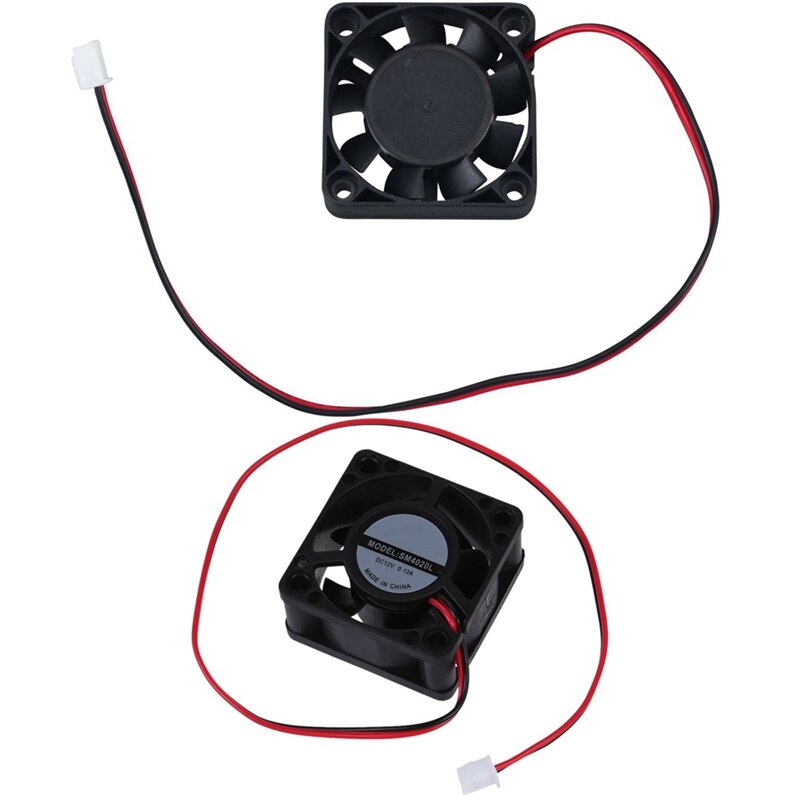 2 Stuks 12V Dc 2 Draad Computer Pc Cpu Cooling Case Fan - 40Mm X 40Mm X 20Mm & 40Mm X 40Mm X 10Mm: Default Title