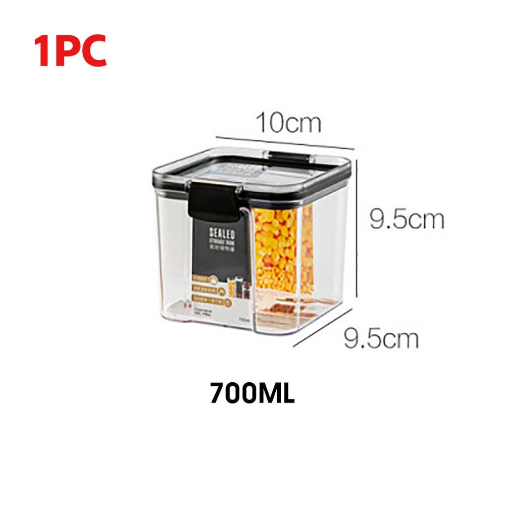 700/1300/1800ML Food Storage Container Plastic Kitchen Refrigerator Noodle Box Multigrain Storage Tank Transparent Sealed Cans: 700ml