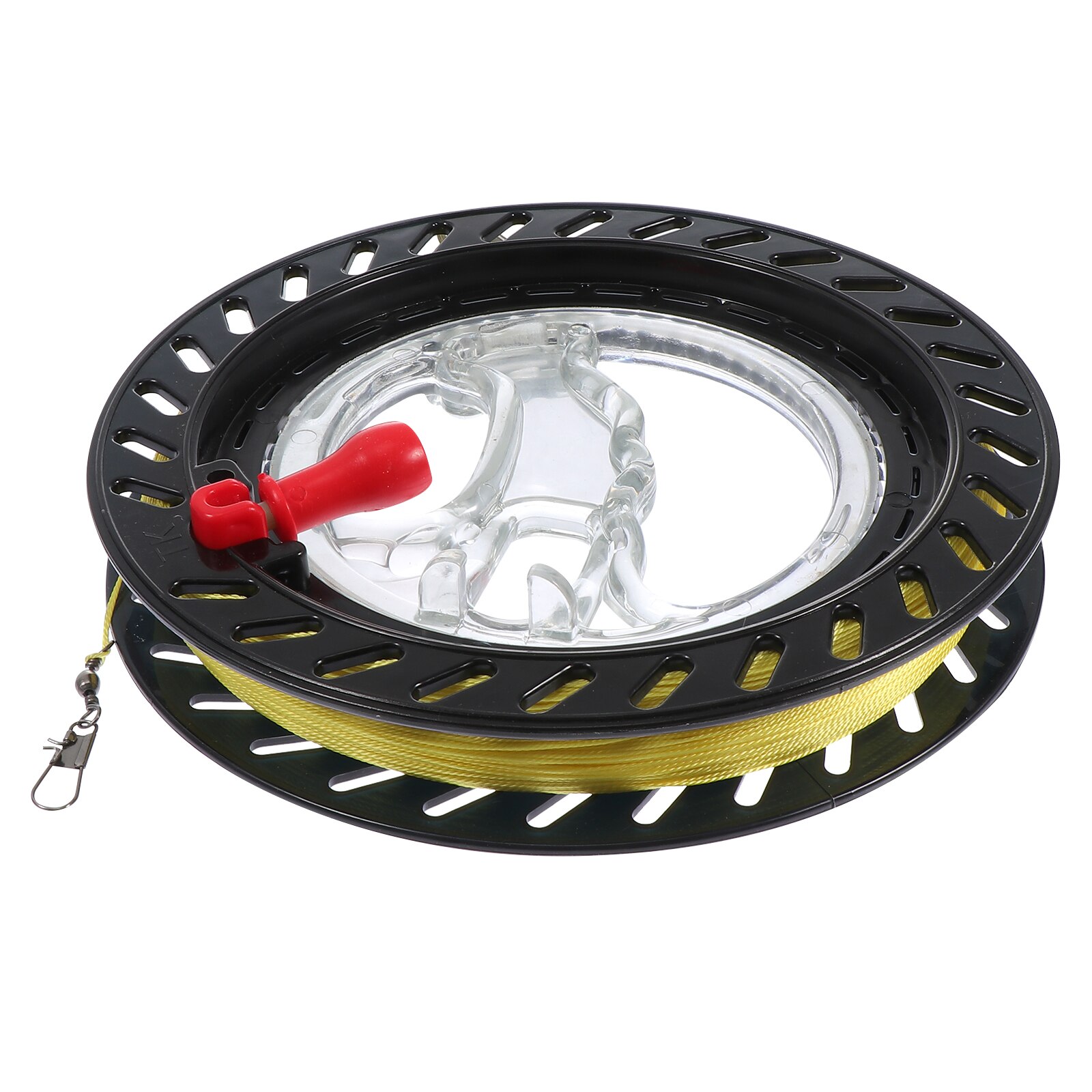1Pc Kite Spool Flying Kite Reel Winder Kronkelende Reel Grip Kite Accessoire (Zwart)