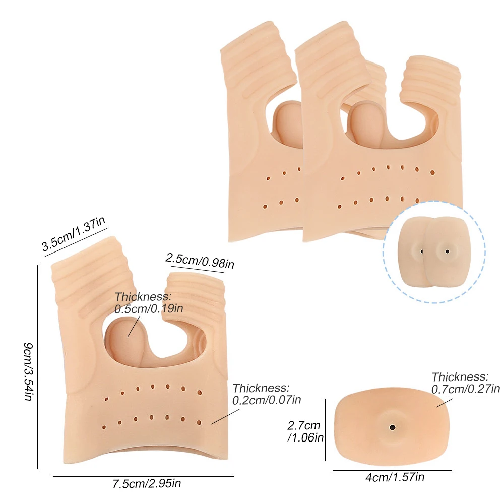 Ballen Korrektor, orthopädische Ballen Schiene Hallux Valgus Korrektoren Separator halb Socken Ballen Ärmel Zehengelenk Schutz Pad