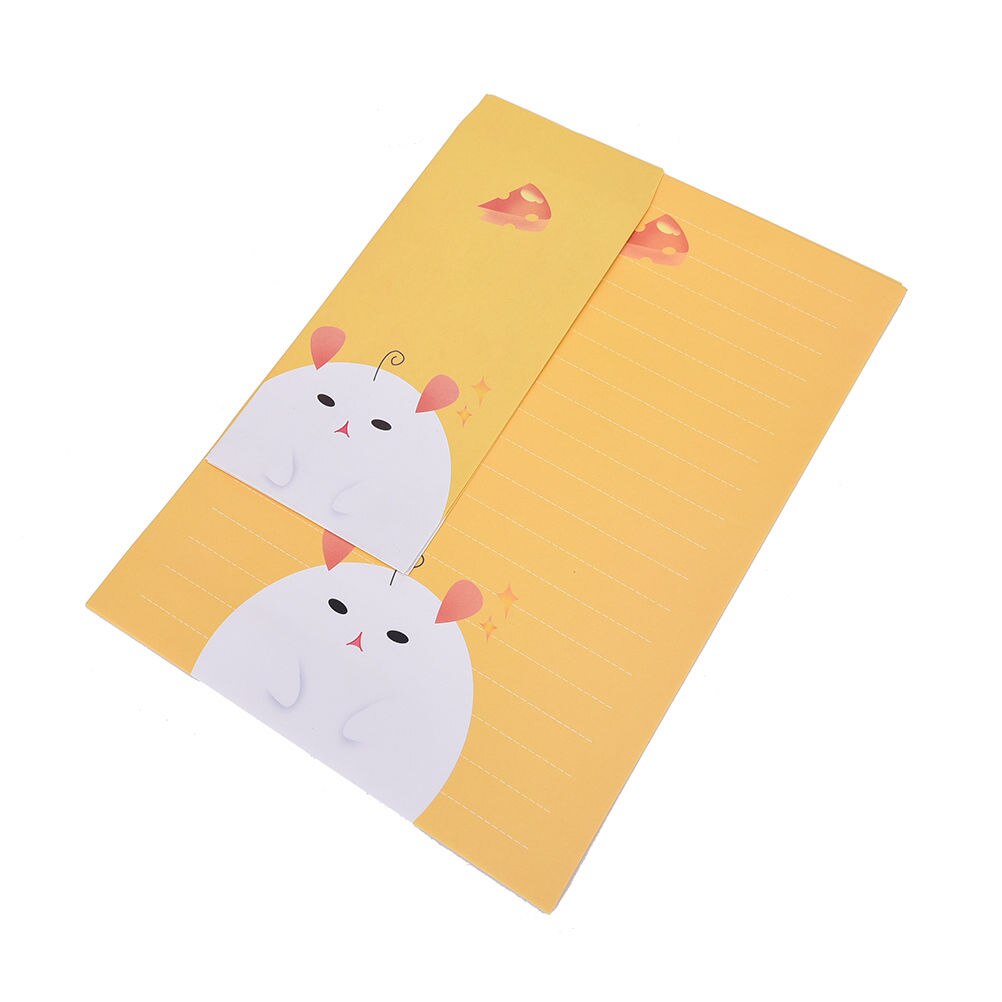 Enveloppes en papier Kraft Vintage mignon dessin animé Kawaii papier coréen papeterie 6 feuilles papier lettre + 3 pièces enveloppes par ensemble: Mouse