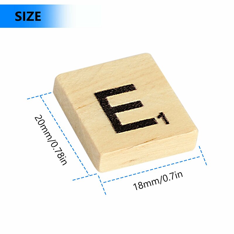 100 Pcs Hout Letters Tegels Perfect Voor Ambachten Brief Tegels Spelling Voor Vroege Onderwijs FOU99