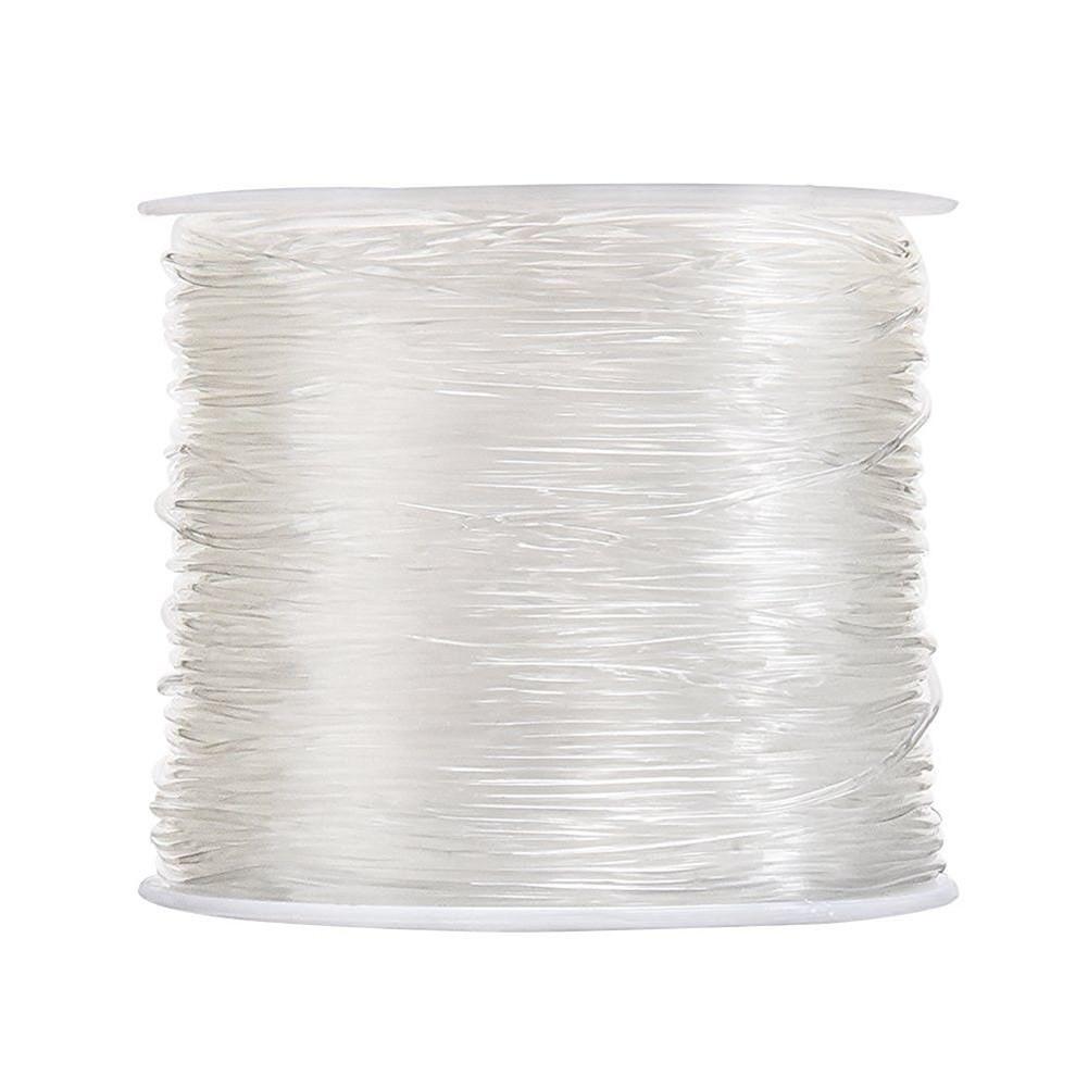 10m/ rulle spandex ledning tråd kinesisk knude elastisk ledning gør det selv gennemsigtige perler flettet snor string armbånd  l6 a 3