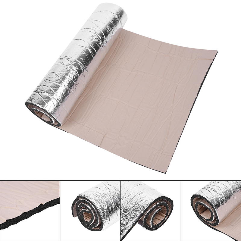 1M * 40Cm * 5Mm Auto Brandwerende En Warmte-Geluidsisolatie Pad Aluminiumfolie Katoen Auto sound-Proof Katoenen Kap Geluiddichte Film