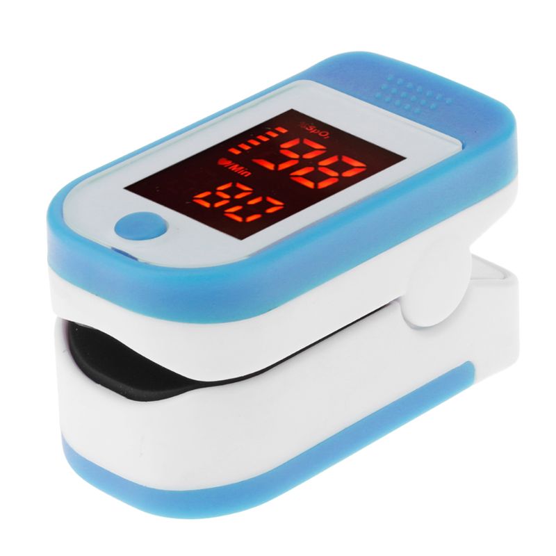 Oxymètre de pouls au doigt moniteur de Saturation en oxygène compteur de fréquence cardiaque au bout du doigt C6UE: Bleu