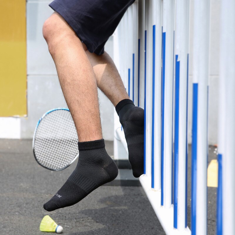 Unisex cykel sokker skridsikker sport åndbar tennis badminton basketball sokker til udendørs wicking cykelsokker