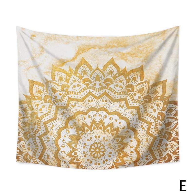 Mandala Flower Polyester Square Tapestry Wall Hanging Boho For Home Yoga Decor Decoration Wall Throw Carpet Mat Blanket Bed V0C5: E