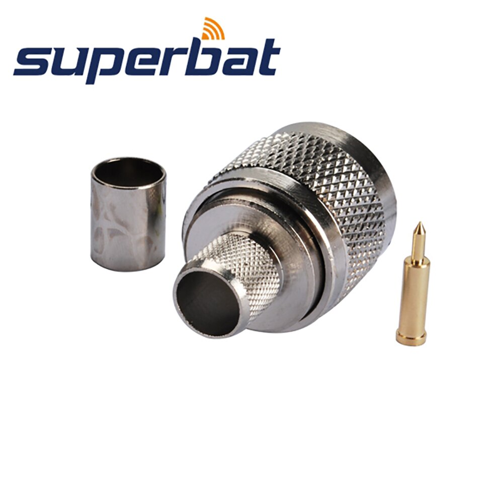 Superbat Wifi Antenna N Plug Wireless LANs Crimp RF connettore coassiale per RG8 RG214 LMR400 cavo 10 pz