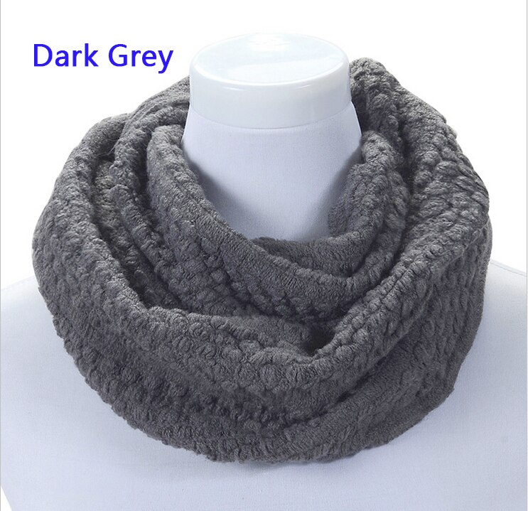 pattern Warm Knitted Scarves Autumn Simple Unisex Solid Color Collar Scarves Women Winter Knitted Scarf
