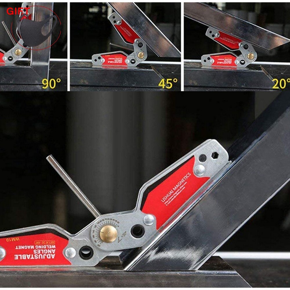 Welding Magnet Adjustable Angle(20°~200°) Welding Holder Welding Fixture Corner Clamp Strong Magnetic Welding Corner Tool