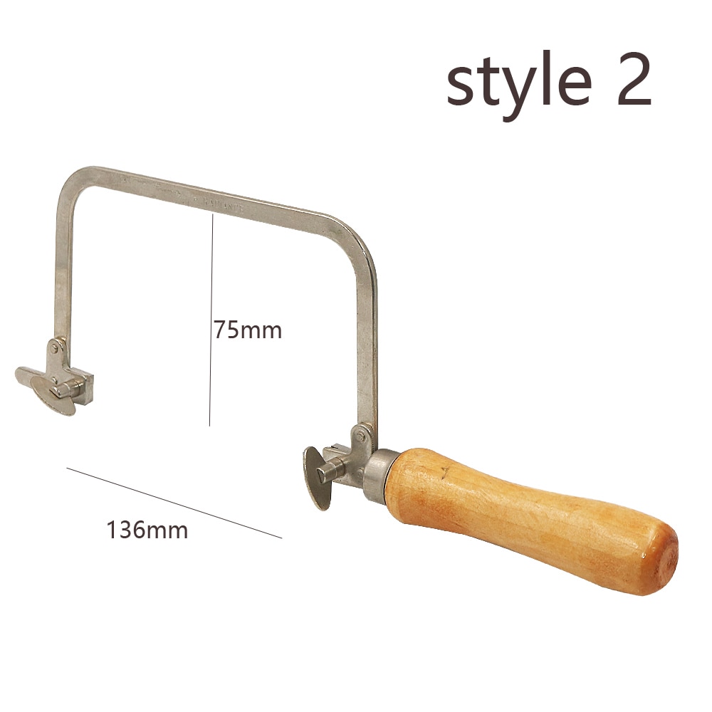 Professionele zaagboog houten handvat met 12 stuks zaagblad sieraden zaagframe handgereedschap juwelierzaagframe