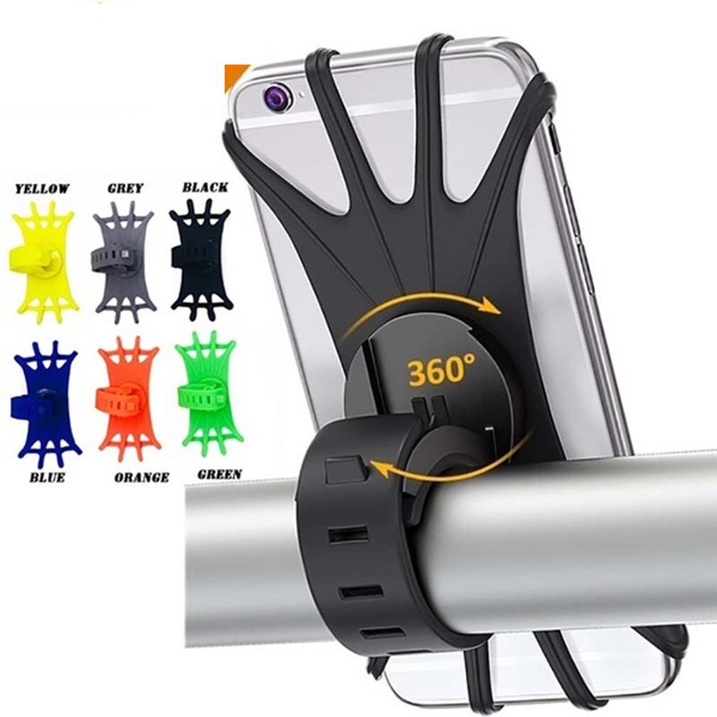 Universal phone holder Silicone bicycle mobile phone riding bracket 360 degree rotatable Mobile phone riding bracket