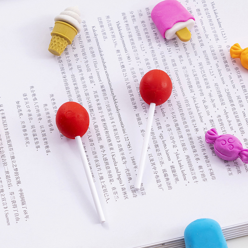Söt mat godis suddgummi suddgummi suddgummi grundskolestudent reklampapper verktyg skolmaterial gummi för penna