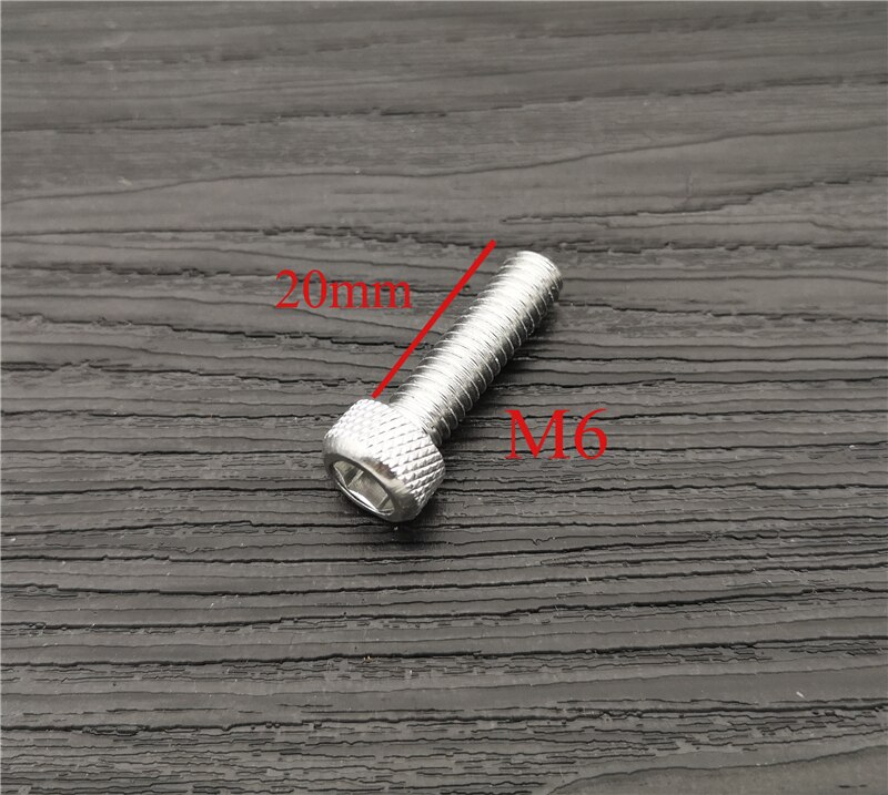 M6 x20mm 10pcs Aluminum Hex Socket Cap Head Screws Repair Tool M6 Socket Cap Screw Titanium Ti Bolt moto fixing Nuts Bolts