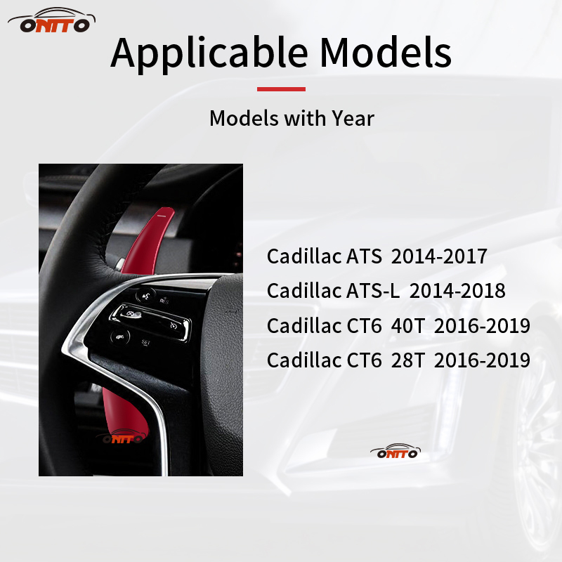 2 Stks/partij Auto Stuurwiel Shift Paddle Uitbreiding Shifter Accessoire Fit Voor Ats ATS-L CT6 40T CT6 28T auto Styling Rood/Zwart