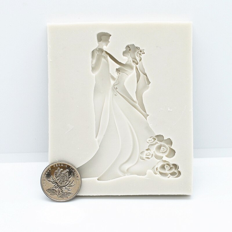 Moule en Silicone en résine pour danse de mariage, outil de décoration de cuisine, gâteau au chocolat, Dessert, bonbons, moules à Fondant, artiste du sucre
