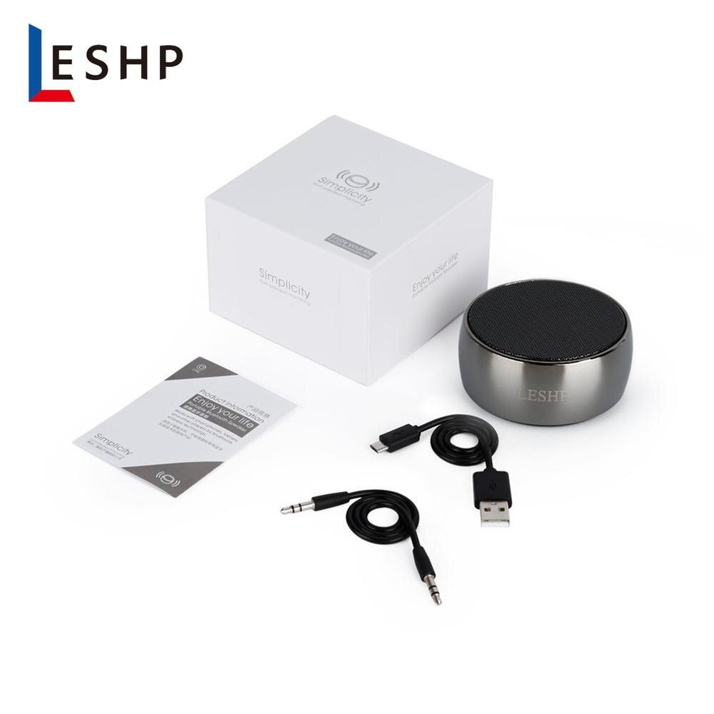 LESHP bluetooth lautsprecher Wasserdicht Stoßfest Lautsprecher Drahtlose Lautsprecher Mini draussen Tragbare Unterstützung Vielzahl Musik Format: Schwarz