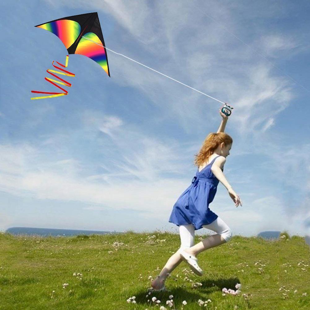 Grote Delta Vliegers Staarten Met Handvat Outdoor Speelgoed Voor Kinderen Vliegers Nylon Ripstop Albatros Kite