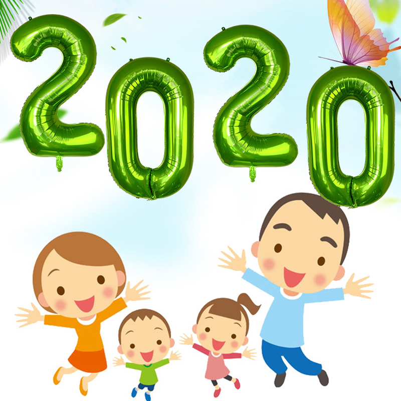 40 Inch Grote Folie Licht Fruit Groen Nummer 1 2 3 Ballonnen Anniversary Birthday Party Decoraties Kids Digit Globos Decor ballon