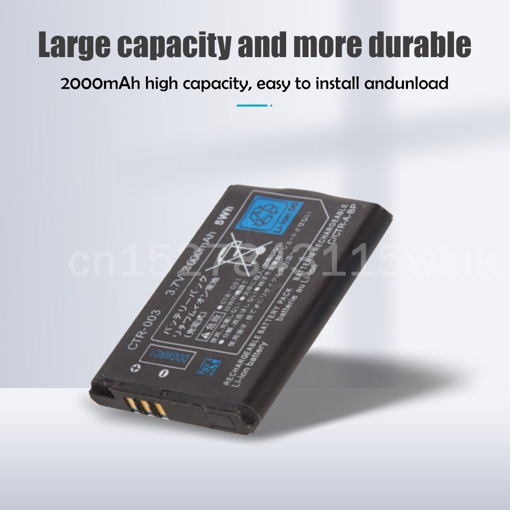 3,7 V 2000mAh CTR-003 Wiederaufladbare Lithium-Batterie Für Nintendo 2DS XL 3DS CTR-001 JAN-001 kabellos Regler Ersatz zelle