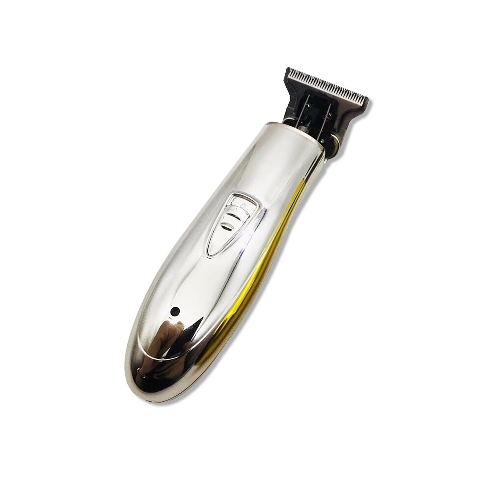 Oliehoved elektrisk klipper barber klipning titanium legering hårtrimmer frisør hårtrimmer værktøj elektrisk klipper: Sølv