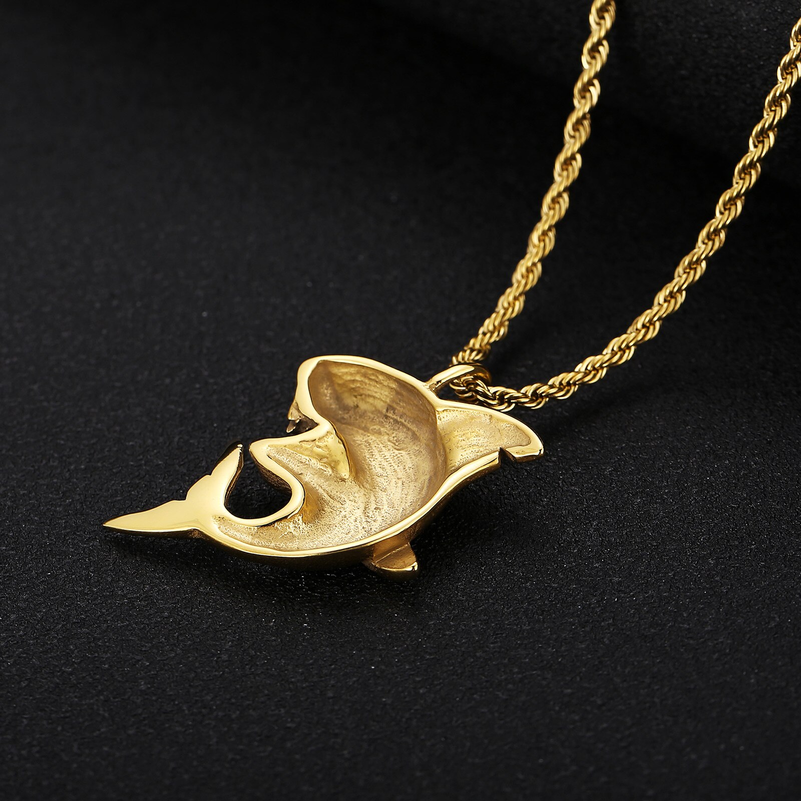 Tier Shark Form herren Anhänger Halskette für Männer Metall Gold-Überzogene Shark Halskette Anhänger Zubehör Partei Schmuck
