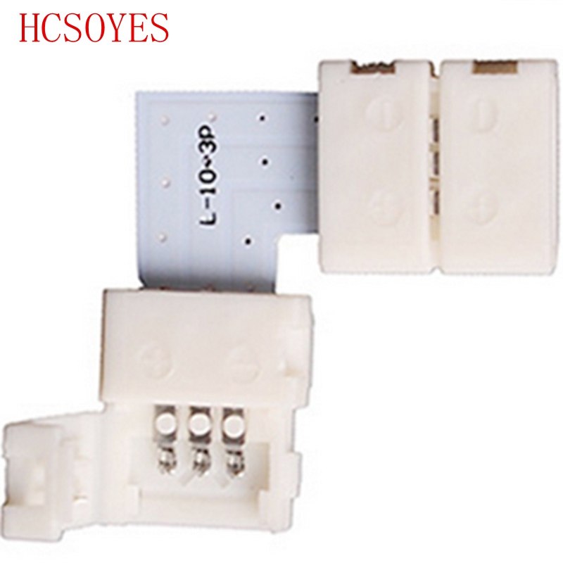 10 set L Shape Connector 2 pin/3 pin/4 pin/5pin solderless For 8mm/10mm/12mm led connector for 5050/3528/2811/ws2812b LED Strip