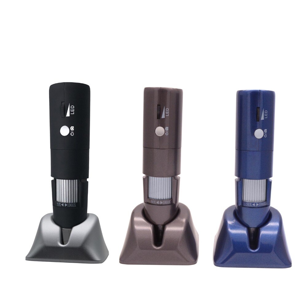 Nyeste wifi digital 1000x usb mikroskop lup kamera 3 farver 8 led 1080p til android ios iphone ipad
