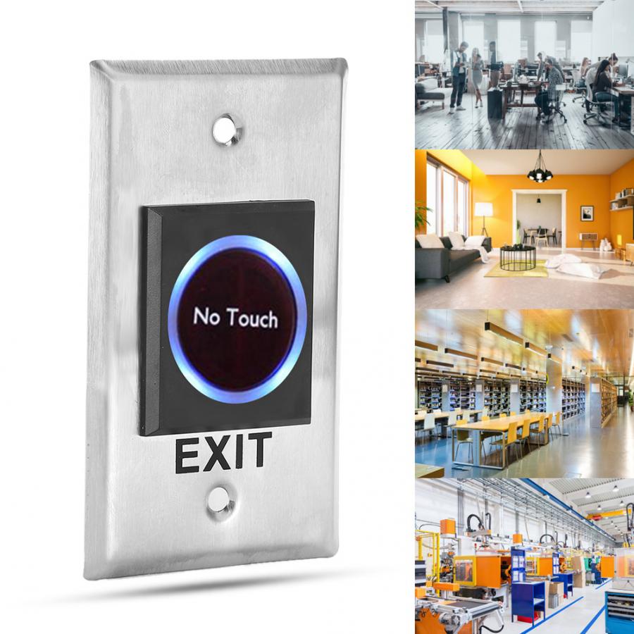 DC12V Infrared Sensor Switch Contactless -Free Door Exit Button with Backlight for Access Control