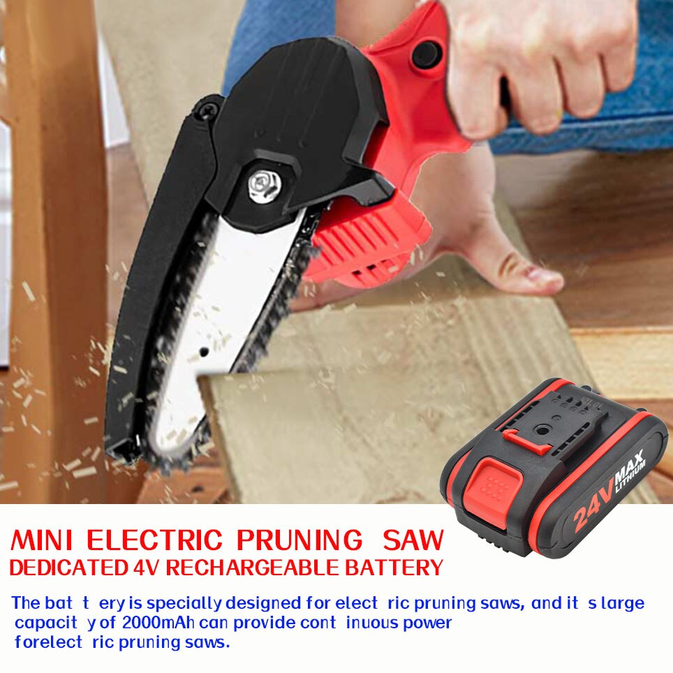 High Electric Pruning Saw Single Hand Electric Saw Logging Electric Chain Saw Charging 18650 battery 48V Battery +Charger