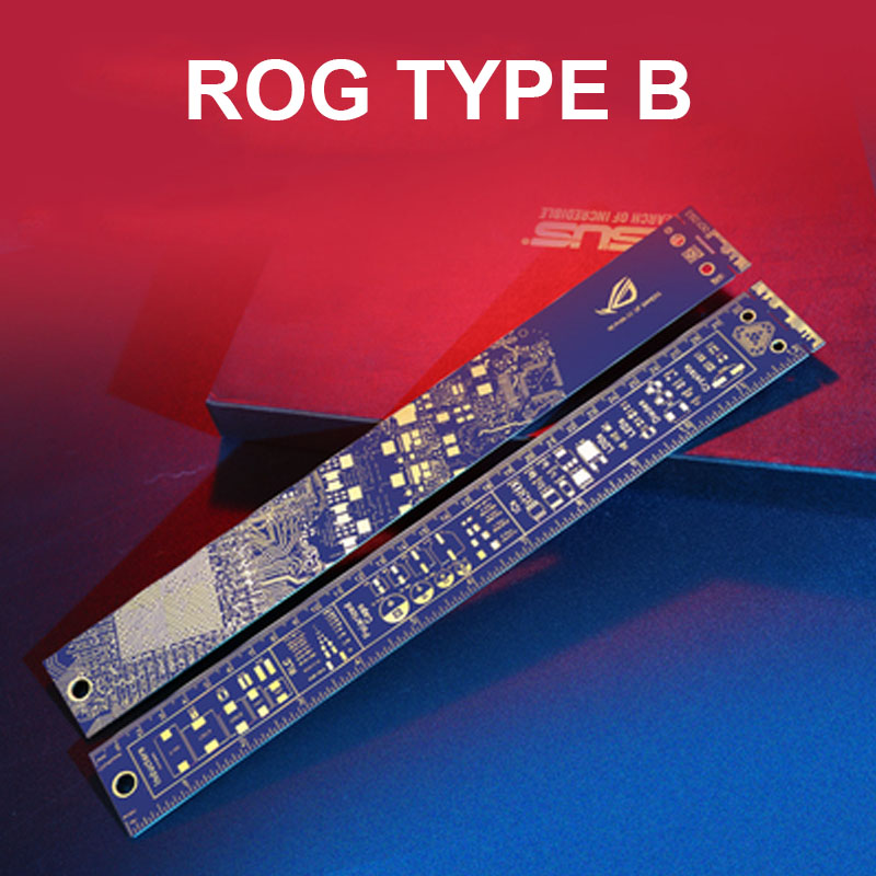 For NVIDIA/ROG Belief Ruler 30CM Gilded Paiting Republic of Gamers Faith PCB AMD/Intel Ruler DIY PC Accessories Measure Tool: GOLD