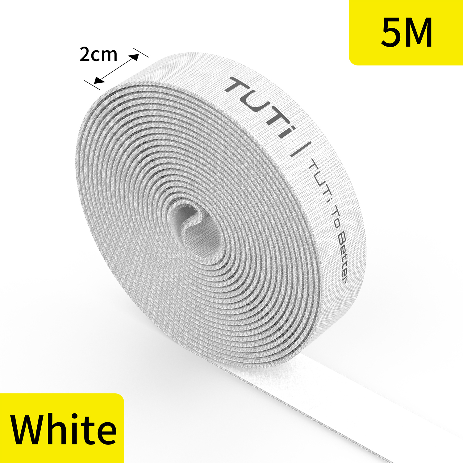TUTi 1m 3m organisateur de câbles gestion des câbles enrouleur de fil bande écouteur souris cordon gestion protecteur pour Huawei iPhone iPad: WHITE