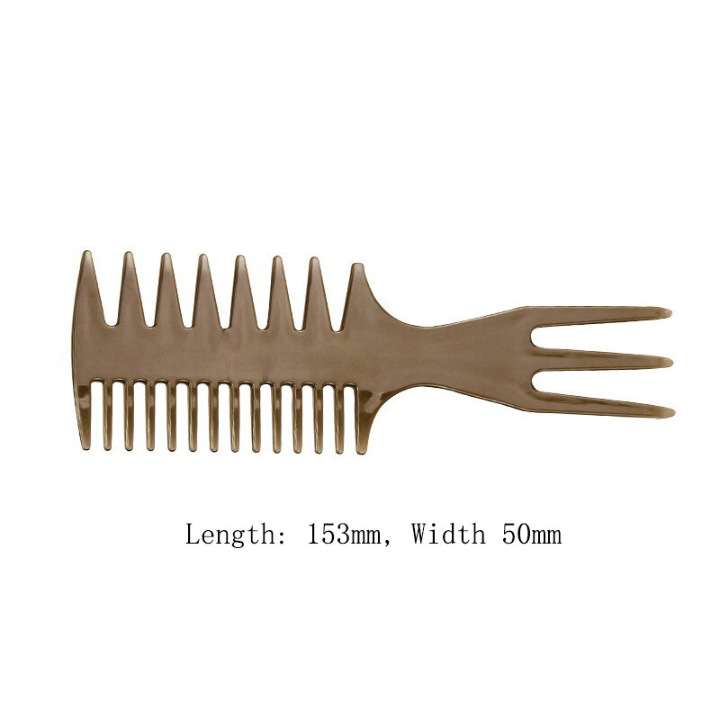 Wide Tooth Hair Comb Beauty Salon Hairdressing Brush for Men Women Double Sided Hairbrush Back Comb Fork Comb Hair Styling Tool: C